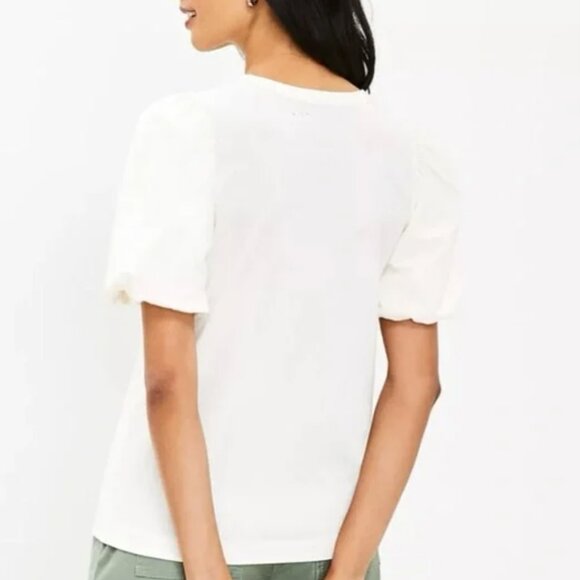 Ann Taylor Loft Bubble Sleeve Tee (Navy) - Picture 2 of 2